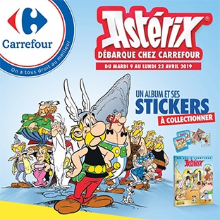 Stickers Astérix Panini Carrefour offerts + ticket parc Astérix à gagner