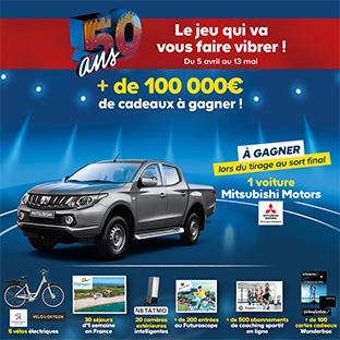 Castorama.fr/grandjeu50ans : + de 100’000€ de cadeaux