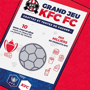 Jeu KFC FC : cartes à gratter
