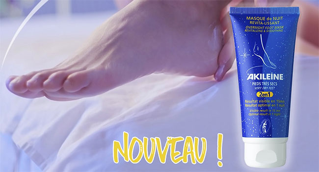 testez le masque de nuit Revita-Lissant Akileïne pour pieds secs