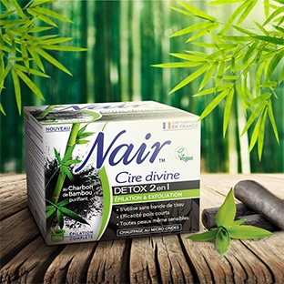 test gratuit de la cire Nair Divine Détox 2en1