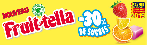 Tentez de tester gratuitement les bonbons Fruittella -30% de sucres