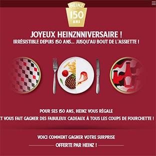 Jeu Anniversaire Heinz : assiettes et activités à gagner