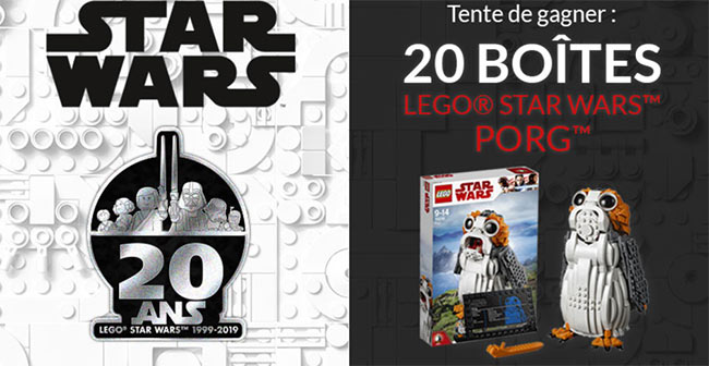 Tentez de gagner votre boîte de Lego Star Wars Porg avec Picwic