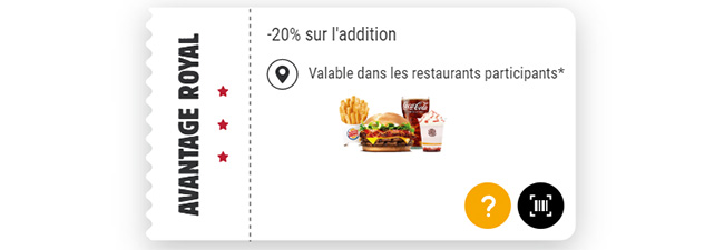 Bon de réduction Burger King avec Kingdom