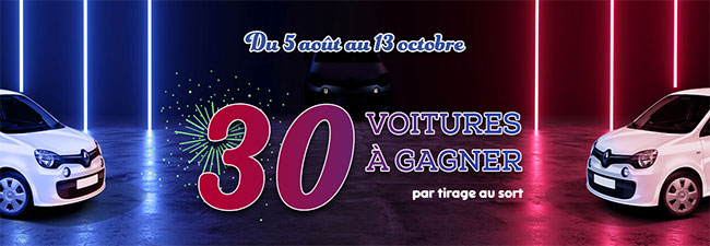 Les voitures à gagner avec l'anniversaire Leader Price 30 ans