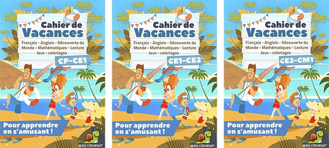 cahiers de vacances Hugo l’escargot gratuits