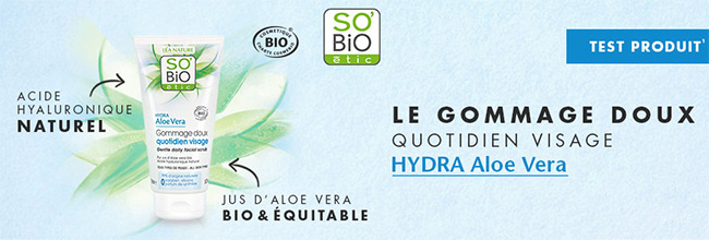 Testez gratuitement le gommage doux visage Hydra Aloe Vera 