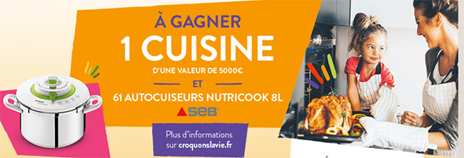 Tentez de gagner un robot Nutricook Seb ou une cuisine équipée 