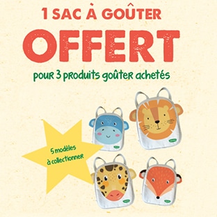 Obtenez un sac à goûter Blédina offert