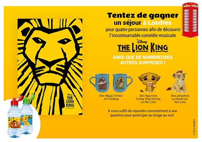 Tentez de gagner l'un des 102 cadeaux du jeu Volvic et Le Roi Lion