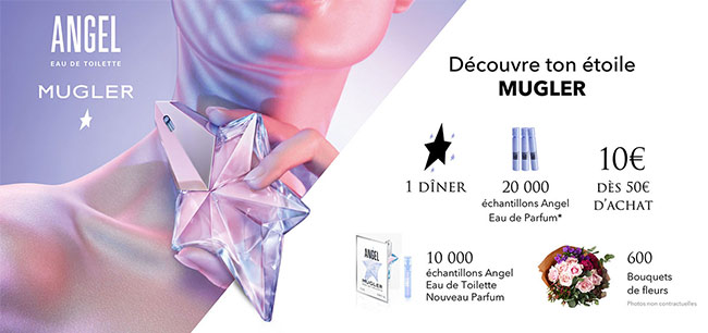 cadeaux à gagner au jeu Angel Mugler