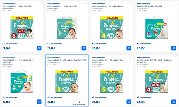 Carrefour Drive : 70% remboursé sur les couches Pampers