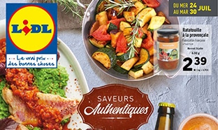 Catalogue Lidl « Saveurs Authentiques » du 24 au 30 juillet 2019