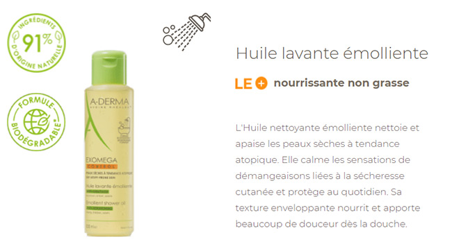 Tentez de gagner une huile émolliente Exomega Control d'A-Derma