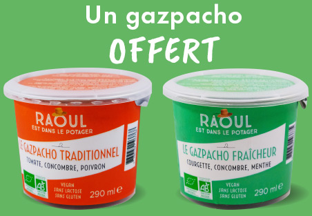 Gazpacho traditionnel ou fraîcheur offert à Bio c' Bon