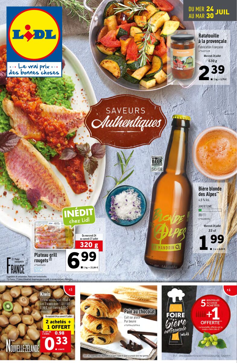 Catalogue Lidl Saveurs Authentiques Du 24 Au 30 Juillet 2019