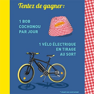 Jeu Saucissons officiels du tour : bobs et vélo à gagner