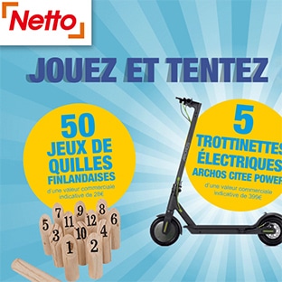 Jeu Netto : trottinettes, mölkky et tote bags à gagner