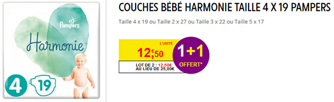 Promotion Intermarché : Couches Harmonie moins chères