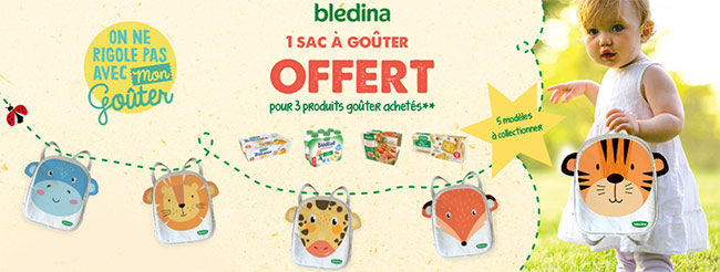 Jusqu'à 5 sacs à goûter animaux pour enfants offerts 