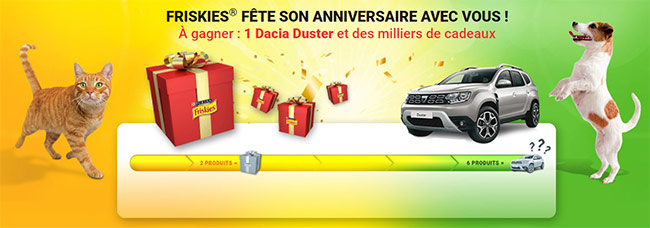 Tentez de gagner un Dacia Duster et des cadeaux chien ou chat