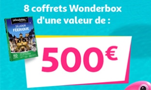 Jeu Destination vacances Auchan : Wonderbox à gagner