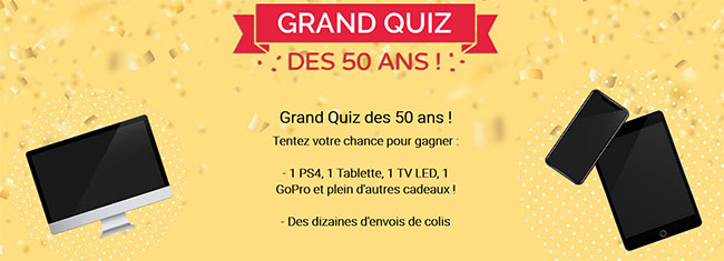 Tentez de gagner l'un des 50 cadeaux du jeu de Relais Colis