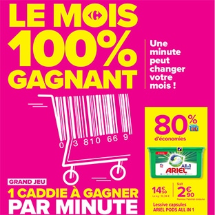 Catalogue Le Mois 100% gagnant de Carrefour : 80% d’économies