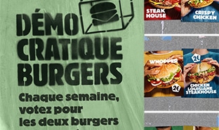 Vote Démocratique Burger King : Burgers de la semaine à 2€