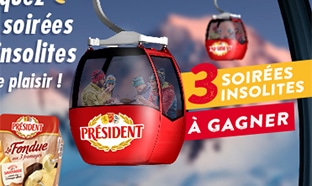 Jeu Président (3 séjours et 30 lots) sur www.soirees-insolites.fr
