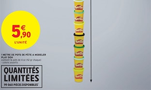 Promo Intermarché : 1 mètre de pâte à modeler Play Doh pas chère