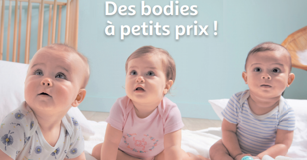 Motivate locate Miss Promo Auchan : Lot de 5 bodies bébé à 8,99€ seulement