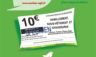 Auchan reprise textile : 10€ offerts en bon d’achat