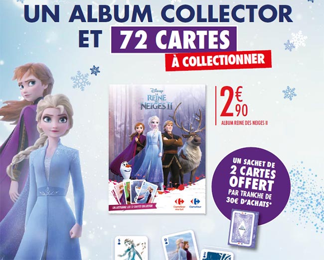 Cartes offertes et albums La Reine des Neiges