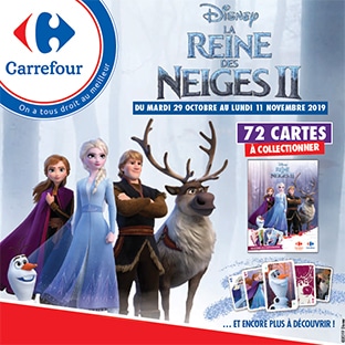 Carrefour : Cartes Reine des Neiges offertes et peluches à collectionner