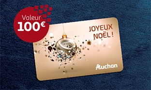 Jeu Auchan.fr Père Noël 2019 : 100 cartes cadeaux de 100€ à gagner