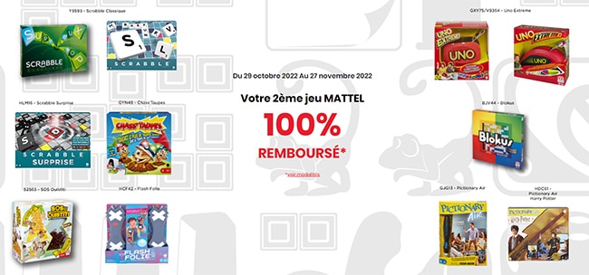 Bon plan Mattel : 1 jeu acheté = 1 jeu gratuit