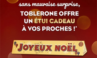 Étui cadeau Toblerone gratuit à recevoir à domicile