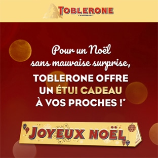 Étui cadeau Toblerone gratuit à recevoir à domicile