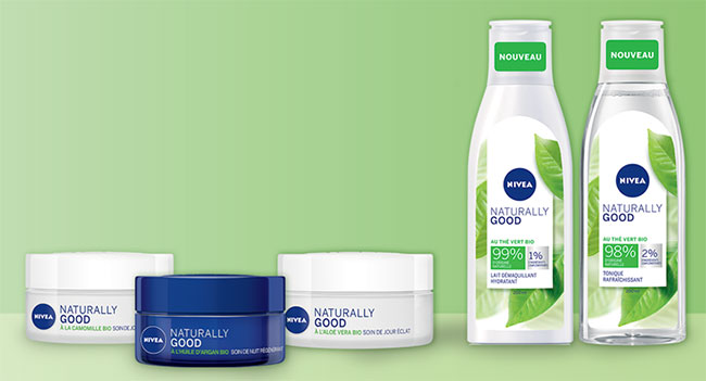 testez gratuitement un ou deux produits Naturally Good Nivea