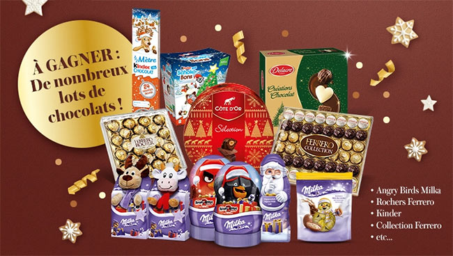 les chocolats à gagner sur le site Cora.fr