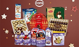 Jeu Cora.fr : 59 lots de chocolats (Kinder + Ferrero + Milka)