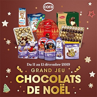 Jeu Cora.fr : 59 lots de chocolats (Kinder + Ferrero + Milka)