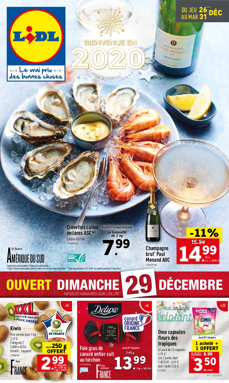 Catalogue Lidl Jour De L An 2019 Du 26 Au 31 Decembre