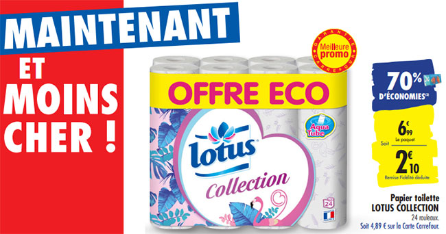 70% de remise fidélité rouleaux de papier toilette Lotus Collection