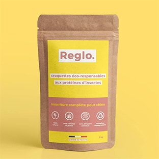 Echantillons gratuits des croquettes pour chiens aux insectes Reglo