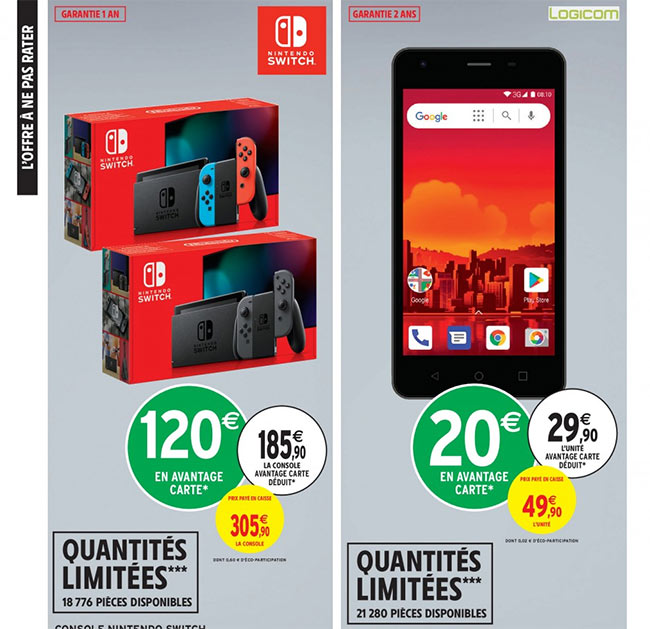 Promotion Console de jeux Nintendo Switch pas chère chez Intermarché