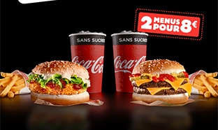 Super Deal Burger King : 2 menus pour 8€