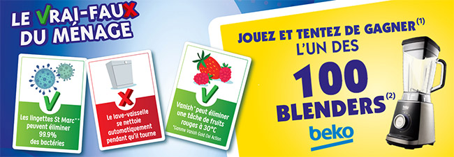 Jeu "Le vrai faux du ménage" de Carrefour Market